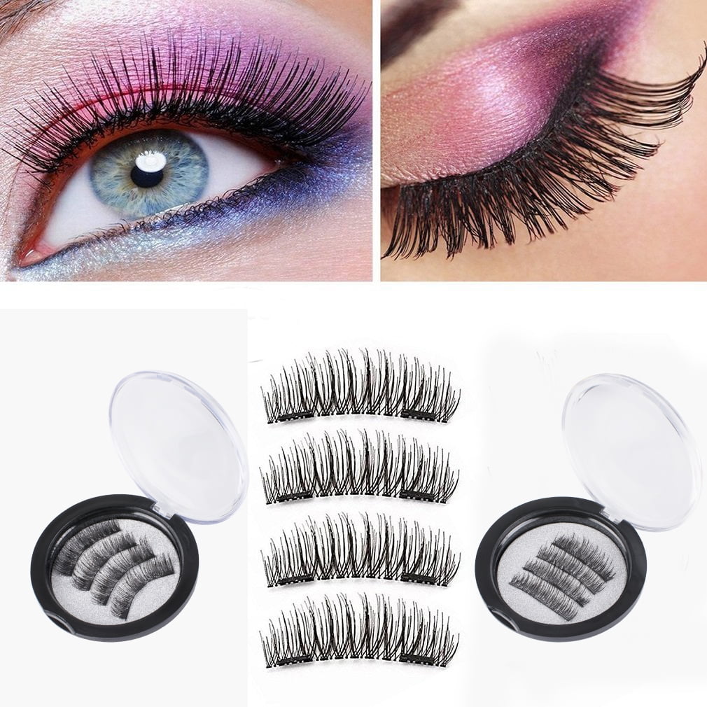 Eyelashes Kit, 3D Reusable Soft False Eyelashes No
