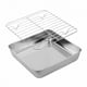 thumbnail image 3 of Molde para Hornear de Acero Inoxidable para Asar Pavo con Rejilla de Enfriamiento para la Cocina BBQ Pastel, 3 of 10