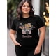 thumbnail image 4 of Women's T-Shirt,Short Sleeve Tee Shirts Casual Tops Spring Flower Camera Smile Crewneck T Shirt for Women, 4 of 8