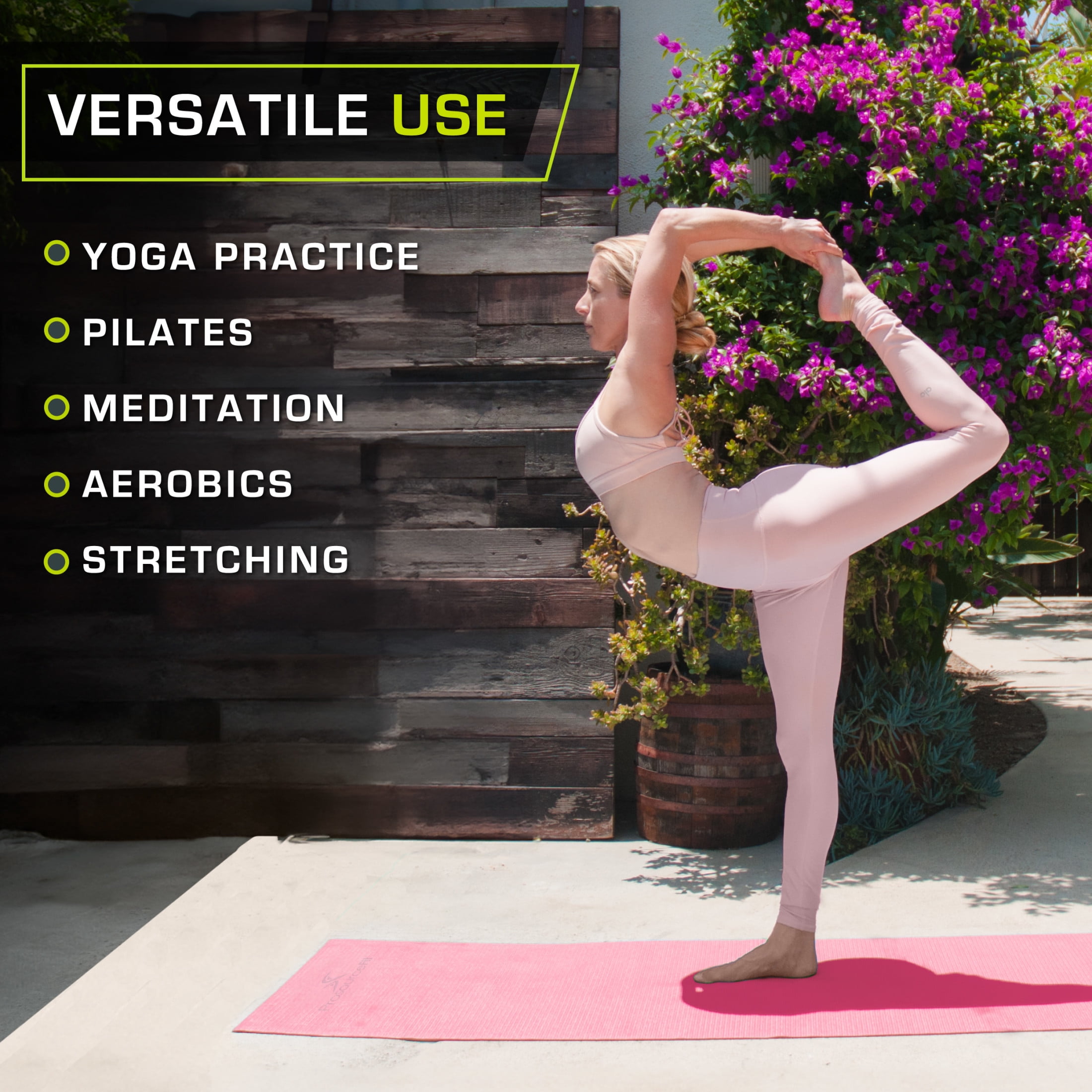 ProsourceFit Original Yoga Mat 1/4" Thick for Comfort & Stability