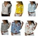 thumbnail image 2 of Blusa de manga larga con solapa para mujer Camisa con tops de estilo suelto con estampado floral para niñas Eigraketly  FS11378-18, 2 of 7