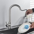 thumbnail image 6 of Senlesen Brushed Nickel Kitchen Faucet Pull Out 360 Rotation Kitchen Sink Tap, 6 of 7