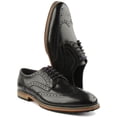 thumbnail image 5 of JUSTINREESS Rudolph Men's Leather Lace Up Brogue Shoes In Black Size 9, 5 of 6