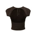 thumbnail image 6 of Cenuakty Women Summer Short Sleeve T-Shirts Bandage Backless Basic Crop Tops  Aesthetic Clothes, 6 of 8