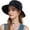 Black, variant on Women's Summer UV Protection Sun Hat Wide Brim Tie Dye Bucket Hat for Outdoor Beach Fishing Gardening