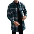 thumbnail image 2 of Elvqul Shirts for Men Button up Collared Jackets Flannel Winter with Pockets Plaid Heavyweight Mens Shirts, 2 of 5
