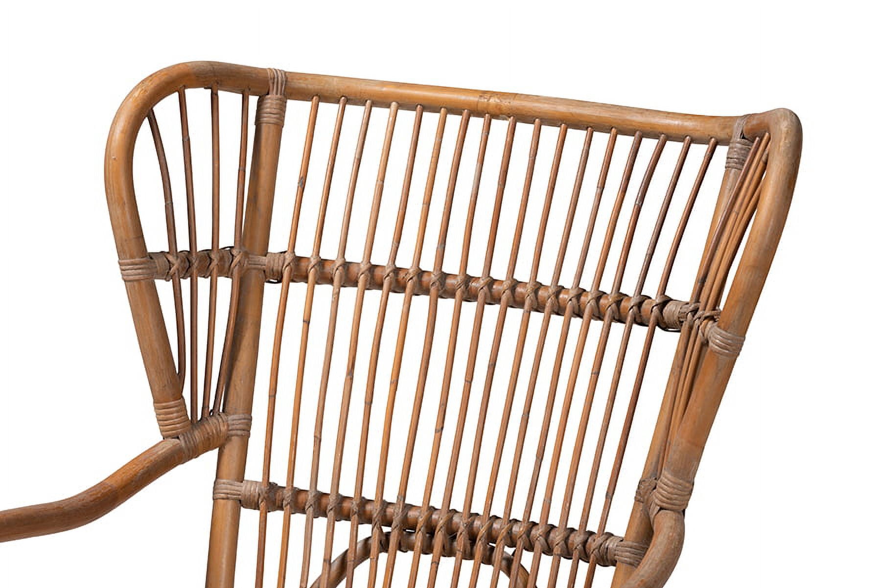 bali & pari Lamaria Rattan BOHO Accent Chair, Natural Brown