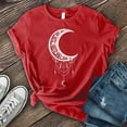 thumbnail image 2 of Birdeem Mode Femmes T-Shirt Imprimé Lune Col Rond Manches Courtes Tee Décontracté, 2 of 3