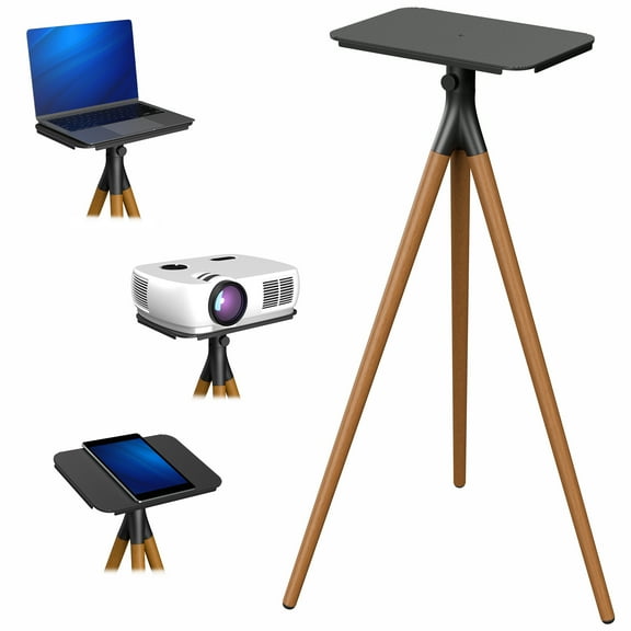 VIVO Dark Walnut Easel Studio Projector Stand