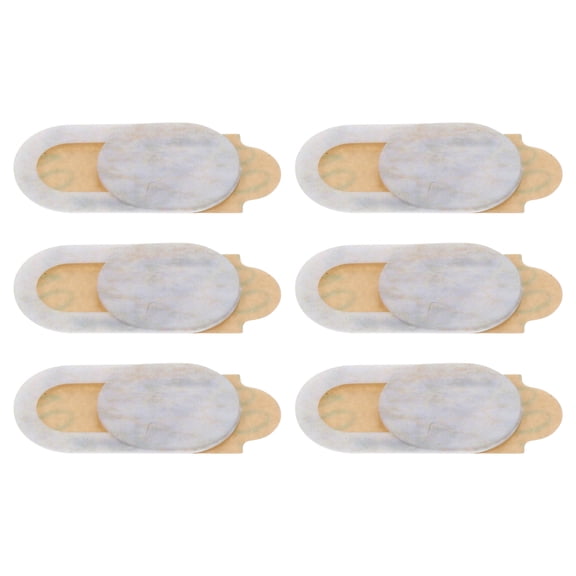 WRISTBIQUE 6-Pack White Webcam Privacy Covers for Laptop, Mobile Devices - Camera Lens Protectors for Online Security