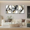 thumbnail image 2 of FCCUYE Black and Gold Wall Art, Abstract Canvas Framed Wall Art Marble Pictures Wall Decor Prints Paintings Set of 3 for Living Room Bedroom Office Bathroom 12x16in, 2 of 6