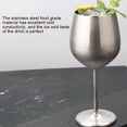 thumbnail image 2 of Cateissary Copa de vino de acero inoxidable de 500ml, vaso de una sola capa para bebidas, copa de cóctel de champán, doméstico para Type2 NO2, 2 of 6