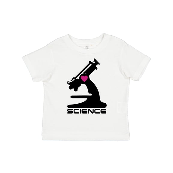 Inktastic Love Science Microscope and Heart Boys or Girls Toddler T-Shirt