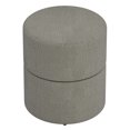 thumbnail image 4 of Inspire Modern Boucle Fabric Round Ottoman Grey, 4 of 6