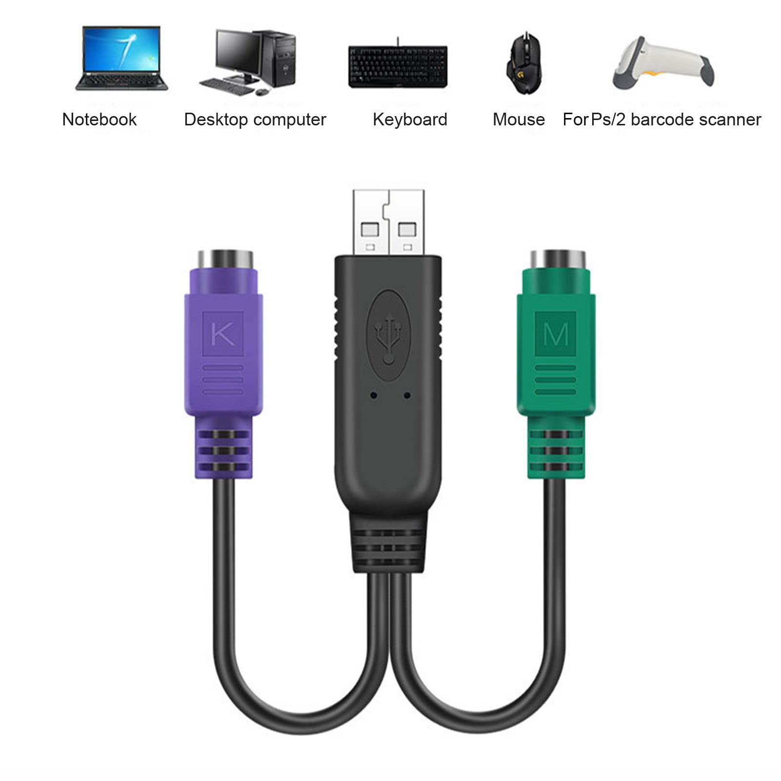Keyboard Mouse Extension Cable, Universal Driverfree High Performance No Delay USB Extension 7