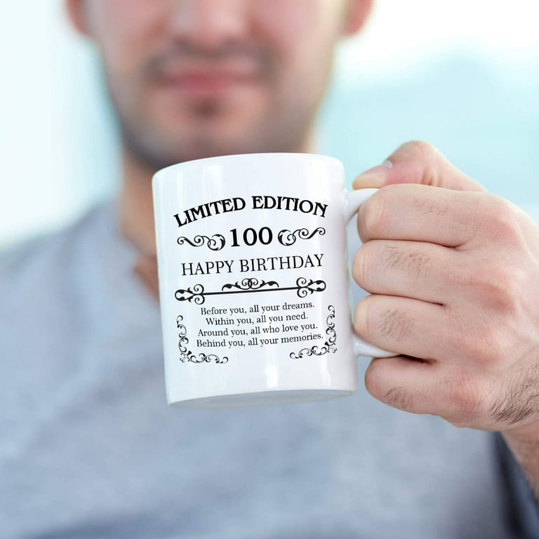 100th Birthday Gifts for Women Men - 11 oz Coffee Mug - 100 Year Old  Present Ideas for Mom, Dad, Wife, Husband, Son, Daughter, Friend,  Colleague, Coworker (100th Birthday Gift) - Walmart.com