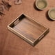 thumbnail image 5 of Bandeja de almacenamiento para té, bandeja de madera para tazas de té, dulces y frutas, diseño de madera de acacia de 2 niveles, plegable y portátil para el hogar, la oficina, el dormitorio, 5 of 8