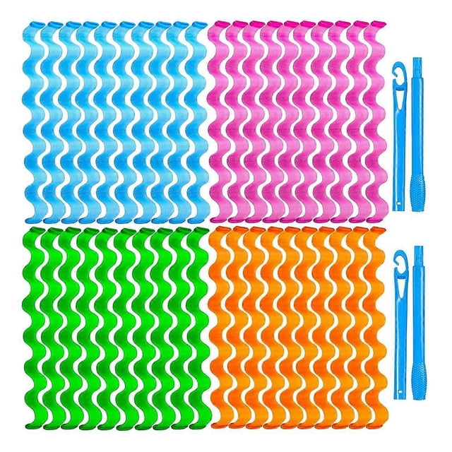 40 Pieces Heatless Waves Hair Curler,No Heat Damage Wavy Hair Curlers