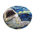 thumbnail image 1 of Disketp Vintage Starry Sky Shark Funda Redonda para Taburete, Funda de Cojín para Silla de Bar Suave y Elástica-12 inch, 1 of 7
