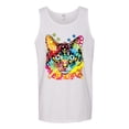 thumbnail image 2 of Wild Bobby Dean Russo Colorful Blue Eyes Cat Cat Lover Men Graphic Tank Top, White, Small, 2 of 5