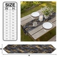 thumbnail image 3 of Modern Abstract Table Runner Linen Burlap Table Runner 70 Inches Long Luxury Black Golden Marble Texture Dresser Scarves for Kitchen Island Coffee Dining Party Wedding Banquet Holiday Decor 13"x70", 3 of 8