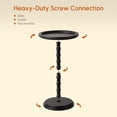 thumbnail image 7 of Hearthlight Home Round Side Table, Small Drink Table End Table with Solid Wood Leg for Living Room Bedroom Office,Black,12inch, 7 of 7
