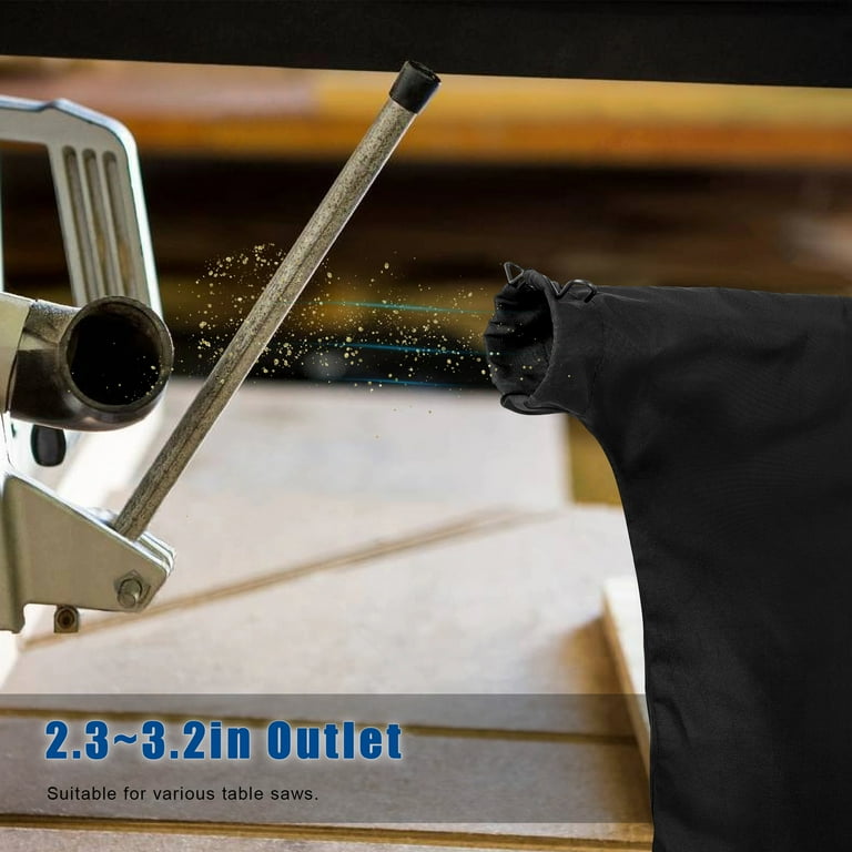 Table Saw Dust Collector Bag for 10 Tablesaws Compatible with Bosch Dewalt Makita Ryobi Craftsman Porter Cable RIGID Metabo Kobalt Skilsaw Delta