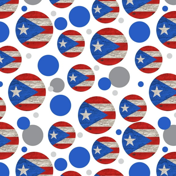Rustic Distressed Puerto Rico Flag Wood Look Premium Gift Wrap Wrapping Paper Roll