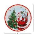 thumbnail image 5 of Mr. Christmas 4 Ceramic White & Red Santa Christmas Plates, 8" Size, 90th Anniversary Collection, 5 of 8