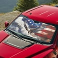 thumbnail image 3 of KUIFORTI Bald Eagle Front Windshield Car Sun Shade Large SUV Accessories, American Flag Car Shades for Front Windows Cute Front Window Heat Insulation Protection Keeps Your Vehicle Cool, 3 of 6