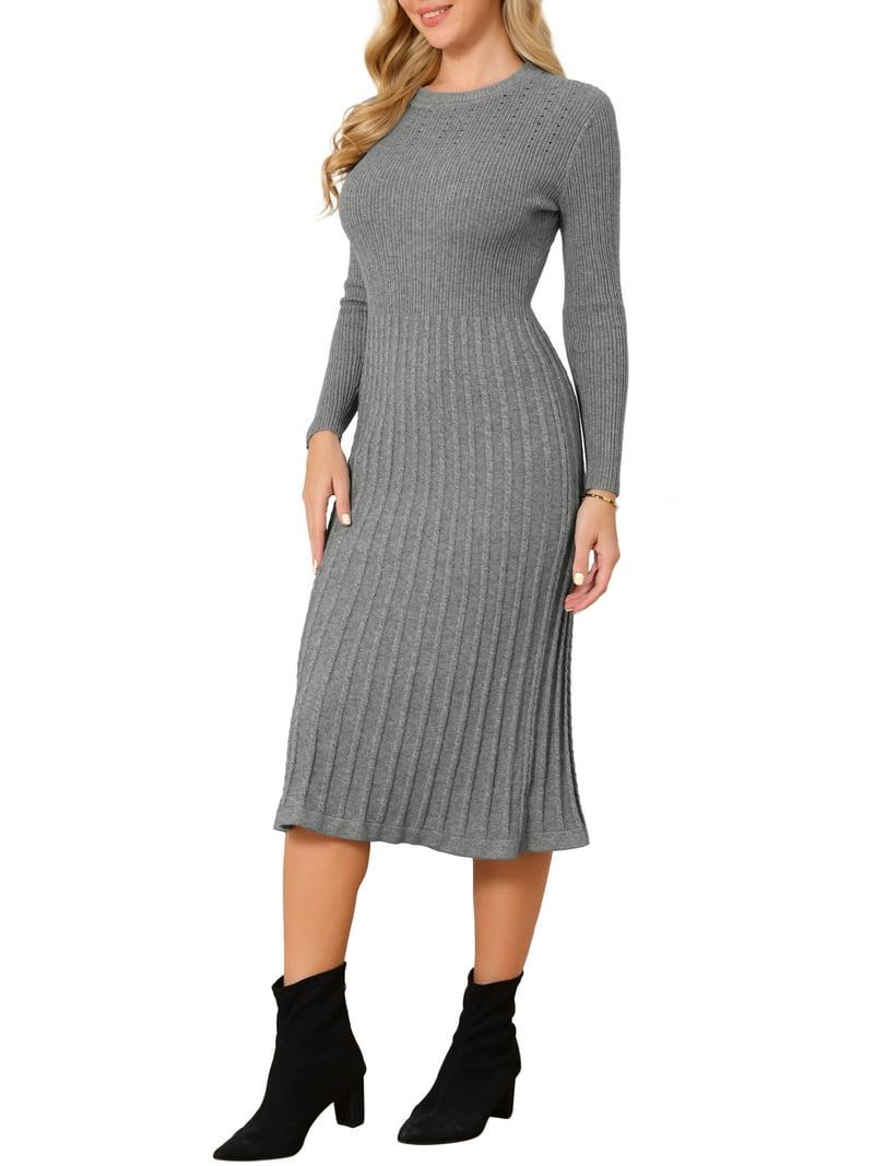 grey ribbed dress long sleeve Grey Ribbed Knit V-Neck Long Sleeve Mini Dress