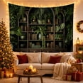 thumbnail image 3 of Vintage Bookshelf Scene with Botanical Greenery, Moody Dark Academia for Book Lovers, Botanical Wall Art Decor, Housewarming Gift Tapestry Wall Hanging for Home Library and Living Room, 3 of 7