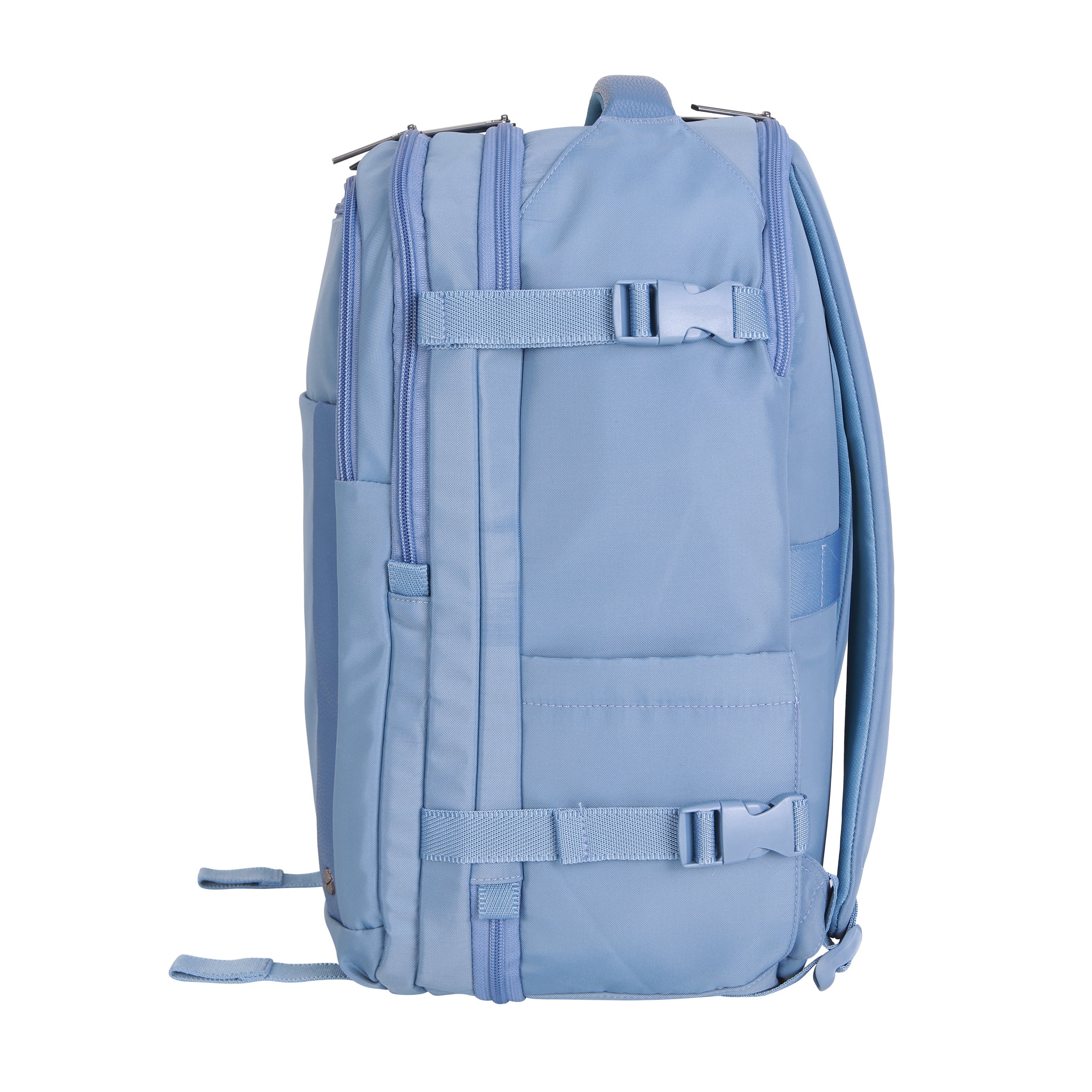 btL 18-inch Nylon Travel Backpack with 15-inch Laptop Sleeve, Blue Shadow