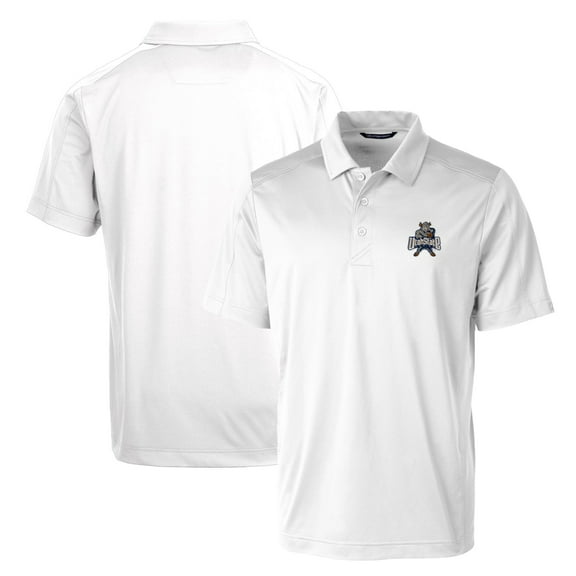 Cutter & Buck White Utah State Aggies Primary Team Logo Prospect Textured Stretch Polo
