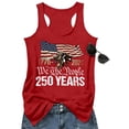 thumbnail image 5 of 250th Anniversary Tank Top for Women 1776-2026 - We the People Vintage Eagle American Flag Scoop Neck Sleeveless Tee - Patriotic Independence Day Graphic Top Red XL, 5 of 8