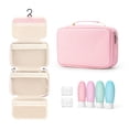 thumbnail image 1 of Neceser YINKECASE para mujer con contenedores de viaje, color rosa, 1 of 7