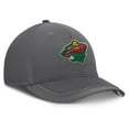 thumbnail image 3 of Men's Fanatics Gray Minnesota Wild Clincher Team Stripes Flex Hat, 3 of 5