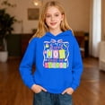 thumbnail image 4 of oqasdz Sweatshirts for Girls 100 Days of School Cute Graphic Hooded Sweatshirt Athletic Playwear Long Sleeve Pullover Comfy Casual Streetwear, 4 of 6