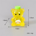 thumbnail image 2 of Yellow Cute Teddy Bear Mini Resin Figurine 1 Inch Clear Bottle Shaped Back to School Decor for Desk Backpack Display, 1 Pack, 2 of 4