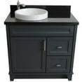 thumbnail image 3 of Bellaterra Home 400700-37L-DG-BGRDL 37 in. Single Sink Vanity with Galaxy Granite Top, Dark Gray & Black - Left Door & Round Left Sink, 3 of 15