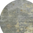 thumbnail image 4 of HomeRoots 618246 8 ft. Taupe, Gray & Beige Round Abstract Washable Indoor & Outdoor Area Rug, 4 of 5