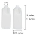 thumbnail image 2 of [12 Pack] Half Gallon Jugs Bottles (64 oz) with Tamper Evident – Great for Homemade Juices, Milk, Smoothies, Tea and Other Beverages - Food Grade BPA Free, 2 of 3