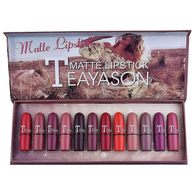 Set de maquillaje HUOGUO Foundations Correcalers Lipstick 12 colores