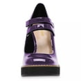 thumbnail image 3 of YDN Women Lovely Round Toe Platform Mary Jane Pumps Chunky High Heel Double Strap Shoes Prom Evening Daily Size 8.5 Purple, 3 of 4