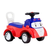 KFFKFF Ride-On Push Car for Toddlers, Foot-to-Floor Walker for Kids Aged 19-36 Months, Toy Vehicle with Music & Under-Seat Storage, 55 lbs Weight Limit, Suit39.99able for Boys and Girls, Red