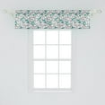 thumbnail image 2 of Ambesonne Abstract Window Valance, Graphic Doodle Leaves Blue, 54" X 12", Multicolor, 2 of 3