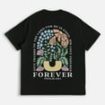 thumbnail image 2 of Floral Thanksgiving Tee – ‘Grateful Heart’ Psalm 136 Inspired – Women’s Soft Cotton Worship Tops, 2 of 6