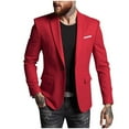 thumbnail image 2 of Levmjia Men's Single-Breasted Blazer One-Button Suit Jacket Wedding Party Blazer Notch Lapel Sport Coat Business Casual Jacket Solid Color Formal Wear Sizes S to 3XL, 2 of 3