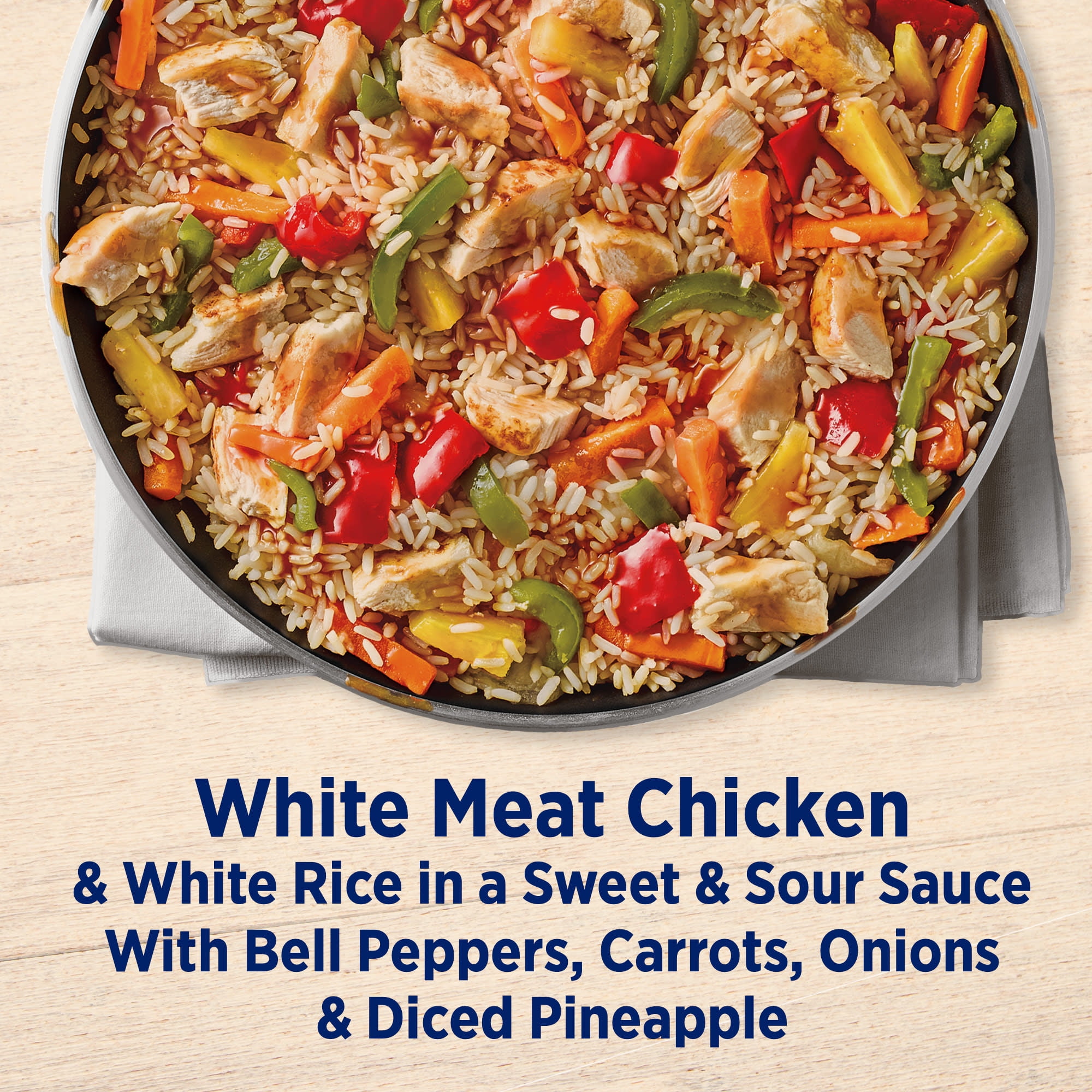 Birds Eye Voila! Sweet & Sour Chicken Skillet Meals, Frozen Meal, 42 oz. Family Size Bag