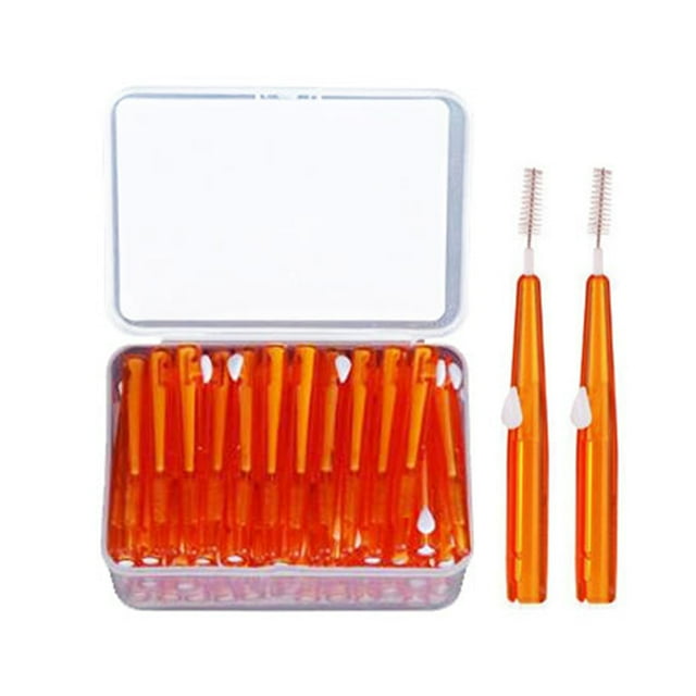60pcs Toothpick Interdental Brushes Tooth Flossing Head Oral Hygiene Brush Optional Sizes